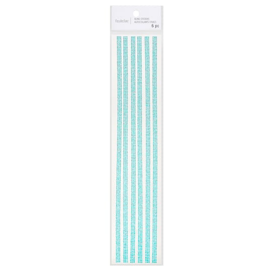 12 Packs: 6 ct. (72 total) Aqua Iridescent Micro Gem Strips by Recollections™